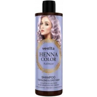 Venta, Shampoo, Venita Henna Color Shampoo für Haare Platin 300ml (Flüssiges Shampoo, 300 ml) Venta, Shampoo, Venita Henna Color Shampoo für Haare Platin 300ml (Flüssiges Shampoo, 300 ml)