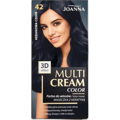 Joanna, Haarfarbe, Multi Cream Color Hair Dye 42 Ebonyack (Schwarz) Joanna, Haarfarbe, Multi Cream Color Hair Dye 42 Ebonyack (Schwarz)