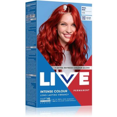 Schwarzkopf, Haarfarbe, Intensive Farb-Live-Dauerhaarfärbung (035 Real Red) Schwarzkopf, Haarfarbe, Intensive Farb-Live-Dauerhaarfärbung (035 Real Red)