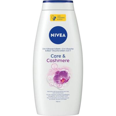 NIVEA, Shampoo, Shower Bath & Shampoo Care & Cashmere 2 in 1 750ml (Flüssiges Shampoo, 750 ml) NIVEA, Shampoo, Shower Bath & Shampoo Care & Cashmere 2 in 1 750ml (Flüssiges Shampoo, 750 ml)