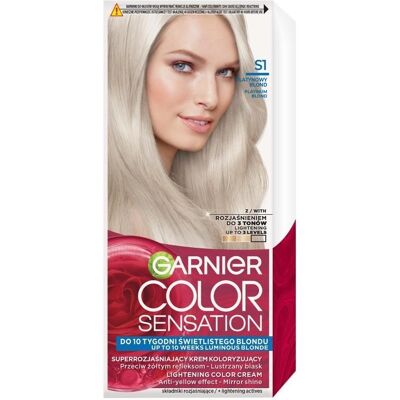 Garnier, Haarfarbe, Color Sensation Creme farba do włosów S1 Platynowy Blond (Platynowy Blond) Garnier, Haarfarbe, Color Sensation Creme farba do włosów S1 Platynowy Blond (Platynowy Blond)