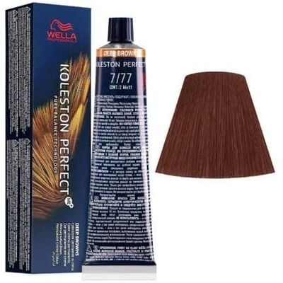 Wella, Haarfarbe, Professional - Koleston Perfect ME™+ Deep Browns - Permanentnà barva na vlasy 7/77 (Braun) Wella, Haarfarbe, Professional - Koleston Perfect ME™+ Deep Browns - Permanentnà barva na vlasy 7/77 (Braun)