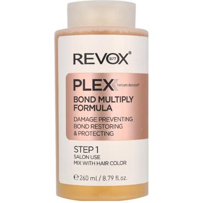 Revox, Haarmaske, PLEX bond multiply formula step 1 260ml (260 ml) Revox, Haarmaske, PLEX bond multiply formula step 1 260ml (260 ml)