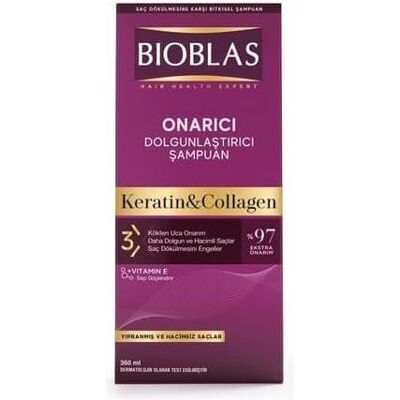 Bioblas, Shampoo, Anti Hair Loss Collagen Keratin Shampoo (Flüssiges Shampoo, 360 ml) Bioblas, Shampoo, Anti Hair Loss Collagen Keratin Shampoo (Flüssiges Shampoo, 360 ml)