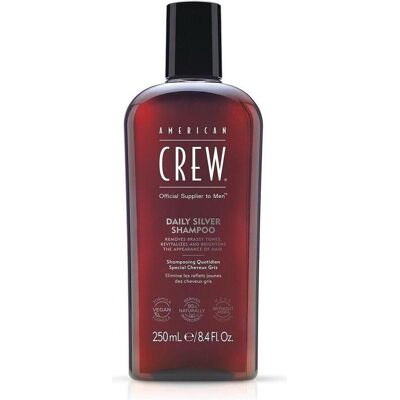 American Crew Daily Silver Shampoo - Neutralisiert Gelbnuancen in kalten Tönen - 250ml American Crew Daily Silver Shampoo - Neutralisiert Gelbnuancen in kalten Tönen - 250ml