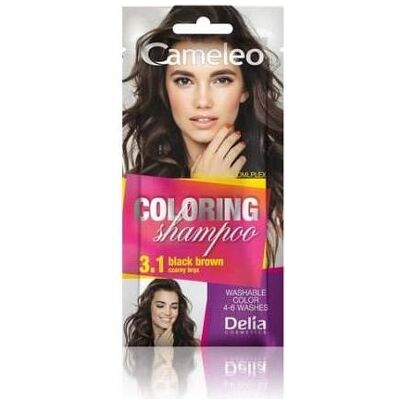 Delia Cosmetics, Haarfarbe, Cameleo Färbeshampoo Schwarz Braun Schnell und einfach Farbe erfrischend waschbar Färbung Ton in Ton (3.1 Black Brown) Delia Cosmetics, Haarfarbe, Cameleo Färbeshampoo Schwarz Braun Schnell und einfach Farbe erfrischend waschbar Färbung Ton in Ton (3.1 Black Brown)