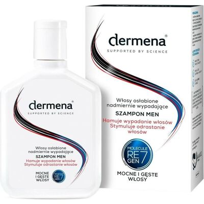 Dermena, Shampoo, Unterstützt durch Wissenschaft Männer Haarausfall stoppen (Flüssiges Shampoo, 200 ml) Dermena, Shampoo, Unterstützt durch Wissenschaft Männer Haarausfall stoppen (Flüssiges Shampoo, 200 ml)