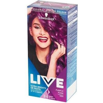 Schwarzkopf Purple Punk Haarkleber - Ultra Brights/Pastel - 50 ml Schwarzkopf Purple Punk Haarkleber - Ultra Brights/Pastel - 50 ml