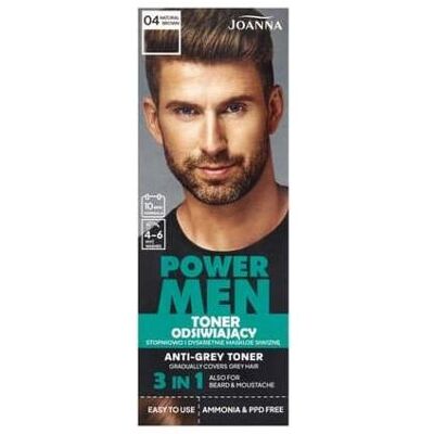 Joanna, Haarfarbe, Power Men Toner für graues Haar 04 Natural Brown 80g (Braun) Joanna, Haarfarbe, Power Men Toner für graues Haar 04 Natural Brown 80g (Braun)