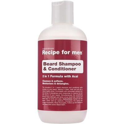 Recipe for men, Bartpflege, Bart Shampoo & Spülung (250 ml) Recipe for men, Bartpflege, Bart Shampoo & Spülung (250 ml)