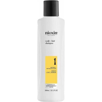 Nioxin System 1 Shampoo - Natürliches Haar - Milde Schwächung - 300 Ml Nioxin System 1 Shampoo - Natürliches Haar - Milde Schwächung - 300 Ml