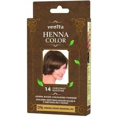 Venta, Haarfarbe, Venita Henna Color Hair Dye 14 Chestnut 25ml (14 Kastanie) Venta, Haarfarbe, Venita Henna Color Hair Dye 14 Chestnut 25ml (14 Kastanie)