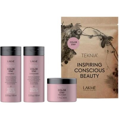 Lakmé, Haarfarbe, Lakme Teknia Color Stay Reisepaket: Shampoo 100ml, Spülung 100ml, Kur 50ml Lakmé, Haarfarbe, Lakme Teknia Color Stay Reisepaket: Shampoo 100ml, Spülung 100ml, Kur 50ml