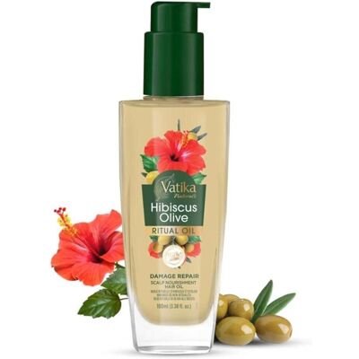 Dabur, Haaröl + Haarserum, Vatika Naturals Ritual Hibiscus Olive Hair Oil 100ml Non-Sticky Oil for Hair (100 ml) Dabur, Haaröl + Haarserum, Vatika Naturals Ritual Hibiscus Olive Hair Oil 100ml Non-Sticky Oil for Hair (100 ml)