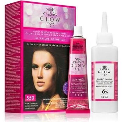 Kallos, Haarfarbe, Glow Permanent Haarfarbe 550 Mahagonibraun (Mahagonibraun) Kallos, Haarfarbe, Glow Permanent Haarfarbe 550 Mahagonibraun (Mahagonibraun)