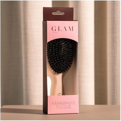 Glamorous, Haarbürste + Kamm, GLAM by Irina - Hairbrush with Boar Bristles - Light-Colored Glamorous, Haarbürste + Kamm, GLAM by Irina - Hairbrush with Boar Bristles - Light-Colored