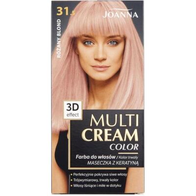 Joanna, Haarfarbe, Multi Cream Color Hair Dye 31.5 Roseonde (Hellblond, Roseonde) Joanna, Haarfarbe, Multi Cream Color Hair Dye 31.5 Roseonde (Hellblond, Roseonde)