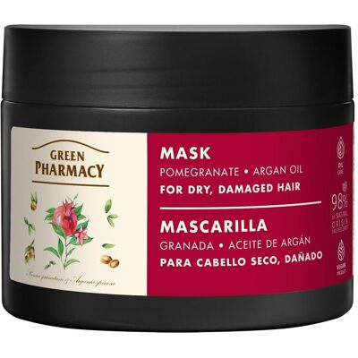 Schubiger, Haarmaske, Green Pharmacy Maska do włosów suchych i zniszczonych Granat i Olej arganowy 300ml (300 ml) Schubiger, Haarmaske, Green Pharmacy Maska do włosów suchych i zniszczonych Granat i Olej arganowy 300ml (300 ml)