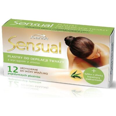 Joanna, Wachs + Enthaarungscreme, Sensual Aloe Facial Hair Removal Patches 12Pcs + Soothing Olive (12x) Joanna, Wachs + Enthaarungscreme, Sensual Aloe Facial Hair Removal Patches 12Pcs + Soothing Olive (12x)