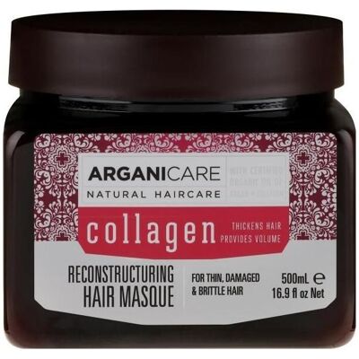 Arganicare, Haarmaske, Collagen Reconstructuring Hair Masque naturalna maska z kolagenem do cienkich i (500 ml) Arganicare, Haarmaske, Collagen Reconstructuring Hair Masque naturalna maska z kolagenem do cienkich i (500 ml)