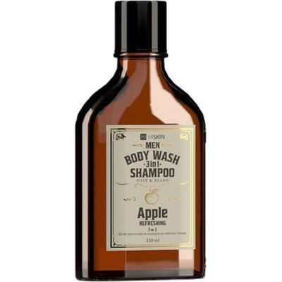 Hiskin, Shampoo, Hiskinmen Whisky 3-In-1 Body Wash und Shampoo für Haare und Bart Apfel 330ml (Flüssiges Shampoo, 330 ml) Hiskin, Shampoo, Hiskinmen Whisky 3-In-1 Body Wash und Shampoo für Haare und Bart Apfel 330ml (Flüssiges Shampoo, 330 ml)