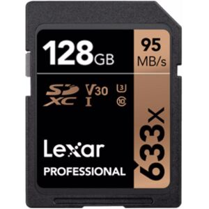 Lexar Professional 633x SDHC/SDXC UHS-I V30 U3 (128 GB, SDXC, U3, UHS-I), Speicherkarte, Blau Lexar Professional 633x SDHC/SDXC UHS-I V30 U3 (128 GB, SDXC, U3, UHS-I), Speicherkarte, Blau
