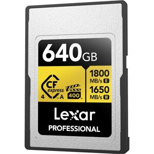 Lexar Professional Gold 4.0 (640 GB, CFexpress Typ A), Speicherkarte, Gold Lexar Professional Gold 4.0 (640 GB, CFexpress Typ A), Speicherkarte, Gold