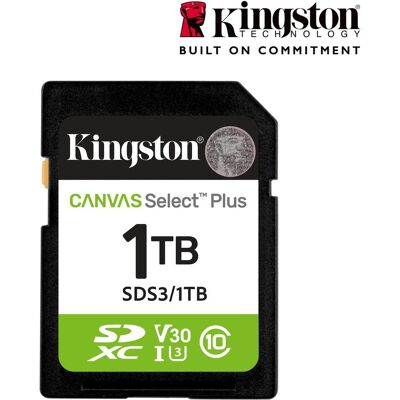 Kingston Canvas Select Plus (1000 GB, SD, SDXC, U3, UHS-I), Speicherkarte, Grün, Weiss, Schwarz, Mehrfarbig Kingston Canvas Select Plus (1000 GB, SD, SDXC, U3, UHS-I), Speicherkarte, Grün, Weiss, Schwarz, Mehrfarbig