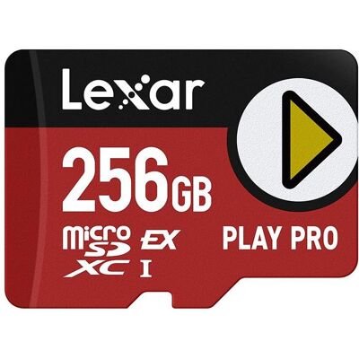 Lexar Play Pro (256 GB, microSD Express, U3, UHS-I), Speicherkarte, Rot, Schwarz Lexar Play Pro (256 GB, microSD Express, U3, UHS-I), Speicherkarte, Rot, Schwarz