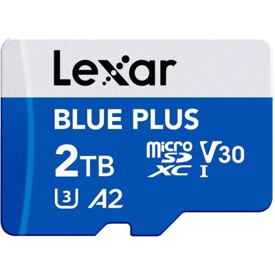 Lexar MEMORY MICRO SDXC 2TB UHS-I/W/A LMSBLPL002T-BNANG (2000 GB, microSDXC, U3, UHS-I), Speicherkarte, Blau Lexar MEMORY MICRO SDXC 2TB UHS-I/W/A LMSBLPL002T-BNANG (2000 GB, microSDXC, U3, UHS-I), Speicherkarte, Blau