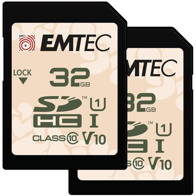 Emtec SD 32GB UHS-I U1 V10 Outdoor P2 (32 GB, SDHC, U1, UHS-I), Speicherkarte, Schwarz Emtec SD 32GB UHS-I U1 V10 Outdoor P2 (32 GB, SDHC, U1, UHS-I), Speicherkarte, Schwarz