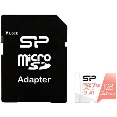 Silicon Power memory card Superior Micro SDXC 128GB UHS-I A3 V30 (128 GB, microSDXC, U3, UHS-I), Speicherkarte, Weiss Silicon Power memory card Superior Micro SDXC 128GB UHS-I A3 V30 (128 GB, microSDXC, U3, UHS-I), Speicherkarte, Weiss