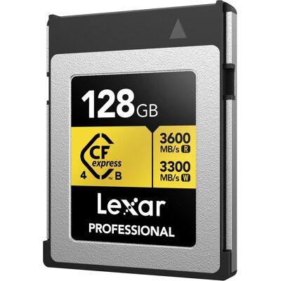 Lexar CFexpress PRO Type B GOLD 4.0 series 128GB - R3600/W3300MB/s (128 GB, CFexpress Typ B), Speicherkarte, Gold Lexar CFexpress PRO Type B GOLD 4.0 series 128GB - R3600/W3300MB/s (128 GB, CFexpress Typ B), Speicherkarte, Gold