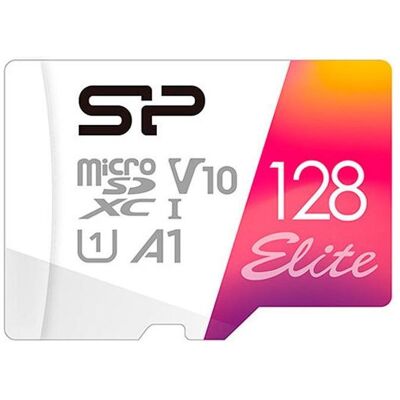 Silicon Power memory card Elite Micro SDXC 128GB UHS-I A1 V10 (128 GB, microSDXC, U1, UHS-I), Speicherkarte, Mehrfarbig Silicon Power memory card Elite Micro SDXC 128GB UHS-I A1 V10 (128 GB, microSDXC, U1, UHS-I), Speicherkarte, Mehrfarbig