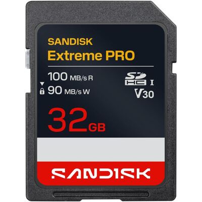 SanDisk Extreme PRO UHS-I (32 GB, SDHC, U3, UHS-I), Speicherkarte, Rot, Schwarz SanDisk Extreme PRO UHS-I (32 GB, SDHC, U3, UHS-I), Speicherkarte, Rot, Schwarz