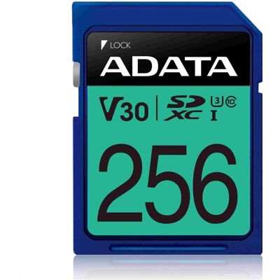 Adata Premier Pro - Flash-Speicherkarte - 256 GB (256 GB, SDXC, U3, UHS-I), Speicherkarte, Blau, Schwarz Adata Premier Pro - Flash-Speicherkarte - 256 GB (256 GB, SDXC, U3, UHS-I), Speicherkarte, Blau, Schwarz