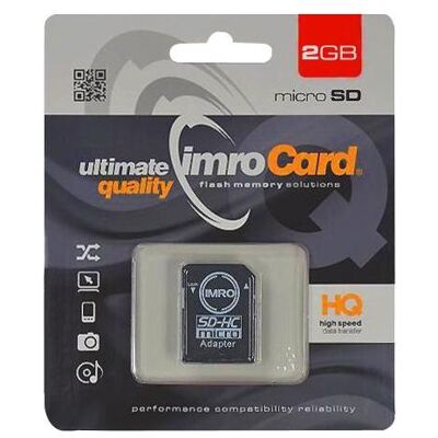 IMRO Speicherkarte 2GB microSDHC cl. 6 + Adapter (2 GB, microSDHC), Speicherkarte, Schwarz IMRO Speicherkarte 2GB microSDHC cl. 6 + Adapter (2 GB, microSDHC), Speicherkarte, Schwarz
