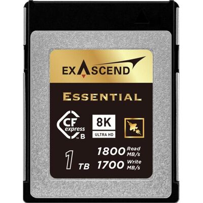 Exascend CFexpress Card Type B 256GB R1800/W1500 Element Serie (Neuheit) (1000 GB, CFexpress Typ B), Speicherkarte, Grau, Schwarz Exascend CFexpress Card Type B 256GB R1800/W1500 Element Serie (Neuheit) (1000 GB, CFexpress Typ B), Speicherkarte, Grau, Schwarz