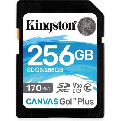 Kingston Canvas Go! Plus (256 GB, SDXC, U3, UHS-I), Speicherkarte, Schwarz Kingston Canvas Go! Plus (256 GB, SDXC, U3, UHS-I), Speicherkarte, Schwarz