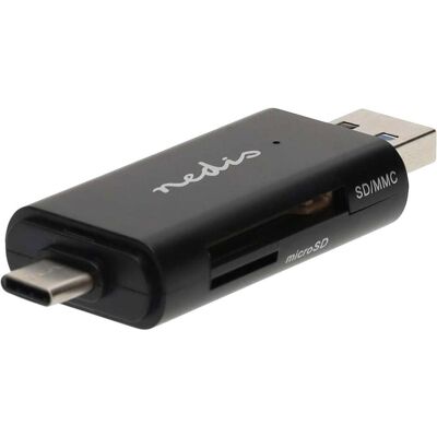 Nedis Kartenleser microSD (TF) / microSDHC (TF) / microSDXC (TF) / SD / SDHC / SDXC USB 3.2 Gen1 (USB-C, USB-C 3.2 Gen 1), Speicherkartenlesegerät, Schwarz Nedis Kartenleser microSD (TF) / microSDHC (TF) / microSDXC (TF) / SD / SDHC / SDXC USB 3.2 Gen1 (USB-C, USB-C 3.2 Gen 1), Speicherkartenlesegerät, Schwarz