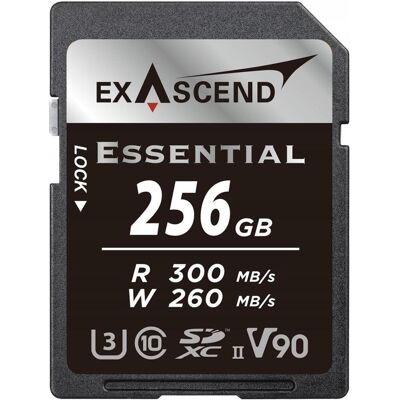 Exascend SDXC-Card 256GB UHS-II V90 R300/W280 Essential Serie (Neuheit) (256 GB, SDXC, U3, UHS-II), Speicherkarte, Schwarz, Silber Exascend SDXC-Card 256GB UHS-II V90 R300/W280 Essential Serie (Neuheit) (256 GB, SDXC, U3, UHS-II), Speicherkarte, Schwarz, Silber