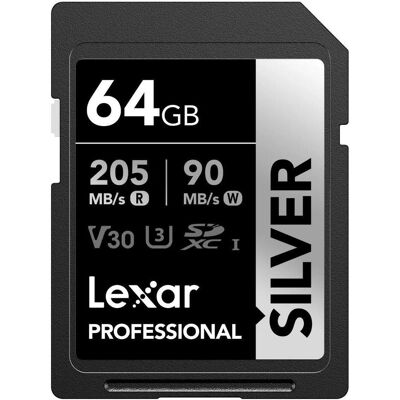 Lexar Professional SILVER SDXC UHS-I Karte (SDXC, UHS-I), Speicherkarte, Silber Lexar Professional SILVER SDXC UHS-I Karte (SDXC, UHS-I), Speicherkarte, Silber