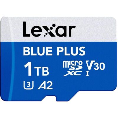 Lexar MEMORY MICRO SDXC 1TB UHS-I/LMSBLPL001T-BNANG (1000 GB, microSDXC, U3, UHS-I), Speicherkarte, Blau Lexar MEMORY MICRO SDXC 1TB UHS-I/LMSBLPL001T-BNANG (1000 GB, microSDXC, U3, UHS-I), Speicherkarte, Blau