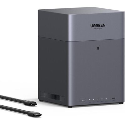 Ugreen NASync DH4300 Plus +HDMI Cable Bundle (0 TB), NAS, Schwarz, Grau Ugreen NASync DH4300 Plus +HDMI Cable Bundle (0 TB), NAS, Schwarz, Grau