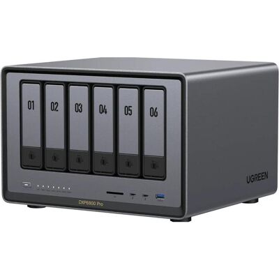 Ugreen NASync DXP6800 Pro (0 TB), NAS, Grau, Schwarz Ugreen NASync DXP6800 Pro (0 TB), NAS, Grau, Schwarz