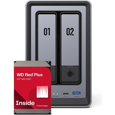 Ugreen NASync DXP2800 (2 x 4 TB, WD Red), NAS Ugreen NASync DXP2800 (2 x 4 TB, WD Red), NAS