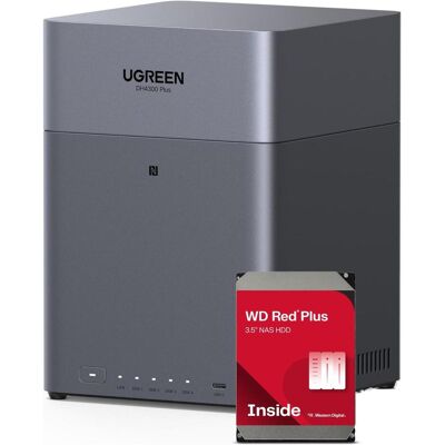 Ugreen DH4300 Plus 4Bay 8TB NAS met 2x 4TB WD RED, NAS Zubehör Ugreen DH4300 Plus 4Bay 8TB NAS met 2x 4TB WD RED, NAS Zubehör
