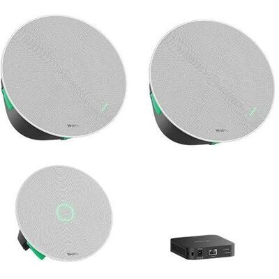 Yealink CMKit-121 Skysound ceiling microphone/speaker kit Hvit, Konferenzgerät, Grau, Schwarz, Weiss Yealink CMKit-121 Skysound ceiling microphone/speaker kit Hvit, Konferenzgerät, Grau, Schwarz, Weiss