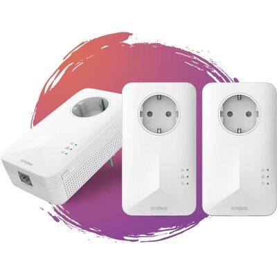 Strong POWERL1000TRIEUV2 POWERL1000TRIEU (1000 Mbit/s), Powerline, Weiss Strong POWERL1000TRIEUV2 POWERL1000TRIEU (1000 Mbit/s), Powerline, Weiss