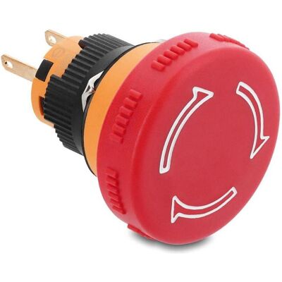 Delock Pilzkopf Taster zum Einbau 16 mm 2 x Lötanschluss Kunststoff 32 mm Ø (22117), Schalter + Taster, Rot, Schwarz Delock Pilzkopf Taster zum Einbau 16 mm 2 x Lötanschluss Kunststoff 32 mm Ø (22117), Schalter + Taster, Rot, Schwarz